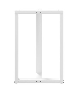 Picioare de masă de bar în formă de T, 2 buc., alb, 60x35x(90-91) cm, oțel - WOODBB2047