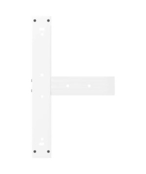 Picioare de masă de bar în formă de T, 2 buc., alb, 60x35x(90-91) cm, oțel - WOODBB2047