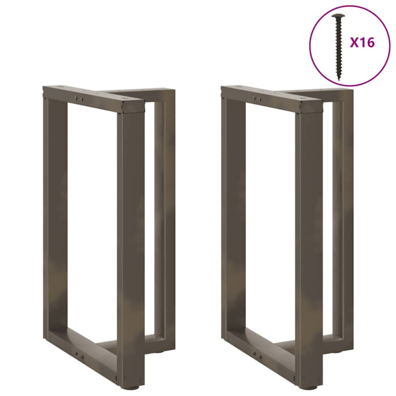 Picioare de masă de bar în formă de T, 2 buc., negru, 60x35x(90-91) cm, oțel - WOODBB2048 Picioare de masă de bar în formă de T, 2 buc., negru, 60x35x(90-91) cm, oțel - WOODBB2048