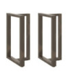 Picioare de masă de bar în formă de T, 2 buc., negru, 60x35x(90-91) cm, oțel - WOODBB2048 Picioare de masă de bar în formă de T, 2 buc., negru, 60x35x(90-91) cm, oțel - WOODBB2048