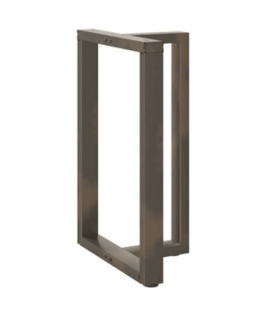 Picioare de masă de bar în formă de T, 2 buc., negru, 60x35x(90-91) cm, oțel - WOODBB2048