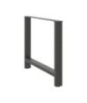 Picioare de masă antracit, 2 buc., 90x(72-73) cm, oțel - WOODBB2049