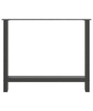 Picioare de masă antracit, 2 buc., 90x(72-73) cm, oțel - WOODBB2049