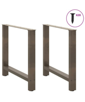 Picioare de masă din oțel natural, 2 buc., 70x(72-73) cm - WOODBB2050