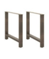 Picioare de masă din oțel natural, 2 buc., 70x(72-73) cm - WOODBB2050