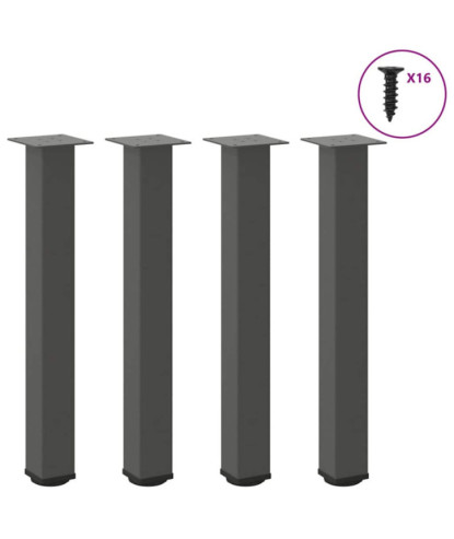 Picioare masă consolă, antracit, 4 buc., 72-74 cm, oțel - WOODBB2051