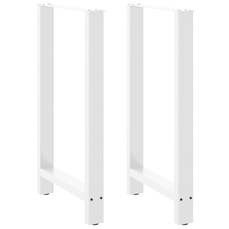 Picioare de masă de bar, albe, 2 buc., 60x(100-101) cm, oțel - WOODBB2053 Picioare de masă de bar, albe, 2 buc., 60x(100-101) cm, oțel - WOODBB2053