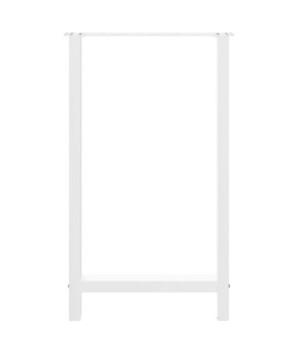 Picioare de masă de bar, albe, 2 buc., 60x(100-101) cm, oțel - WOODBB2053
