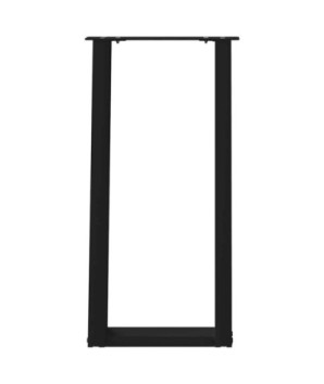 Picioare de masă consolă în formă de U, 2 buc., negru, 28x(72-73) cm, oțel - WOODBB2055