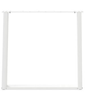 Picioare de masă în formă de U, 2 buc., alb, 80x(72-73) cm, oțel - WOODBB2056