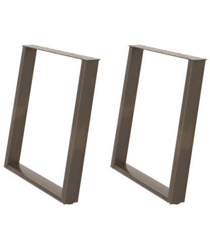 Picioare de masă în formă de U, 2 buc., oțel natural, 70x(72-73) cm - WOODBB2057