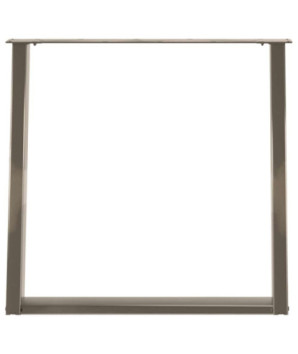 Picioare de masă în formă de U, 2 buc., oțel natural, 70x(72-73) cm - WOODBB2057