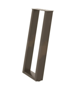 Picioare de masă consolă în formă de U, 2 buc., oțel natural, 38x(72-73) cm - WOODBB2058