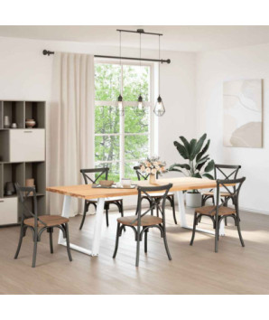 Picioare de masă în formă de U, 2 buc., alb, 100 x (72-73) cm, oțel - WOODBB2059