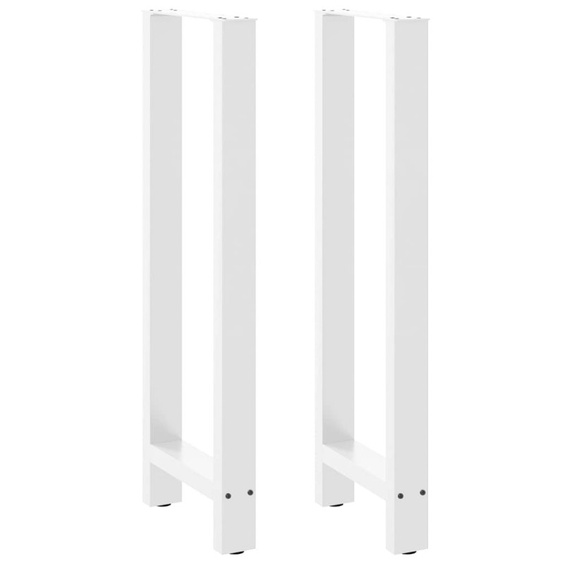 Picioare de masă de bar, albe, 2 buc., 50x(110-111) cm, oțel - WOODBB2060