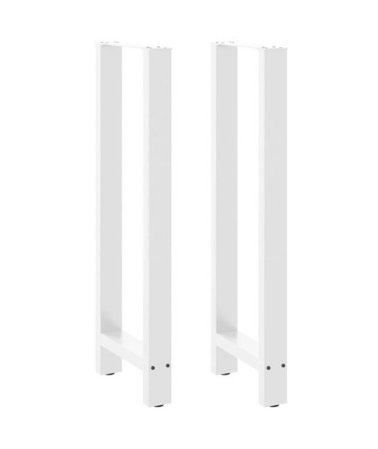 Picioare de masă de bar, albe, 2 buc., 50x(110-111) cm, oțel - WOODBB2060