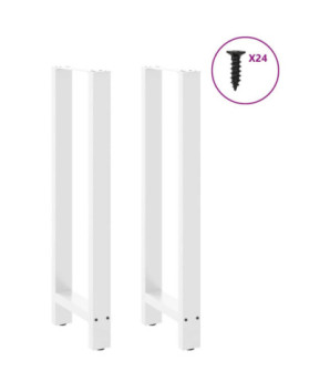 Picioare de masă de bar, albe, 2 buc., 50x(110-111) cm, oțel - WOODBB2060