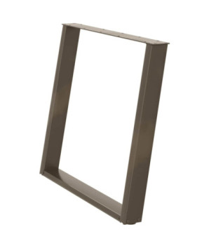 Picioare de masă în formă de U, 2 buc., oțel natural, 100 x (72-73) cm - WOODBB2062