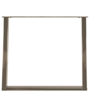 Picioare de masă în formă de U, 2 buc., oțel natural, 100 x (72-73) cm - WOODBB2062