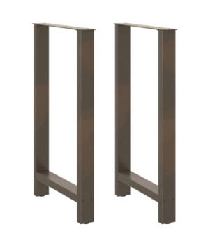 Picioare de masă de bar, oțel natural, 2 buc., 60 x (100-101) cm, oțel - WOODBB2063