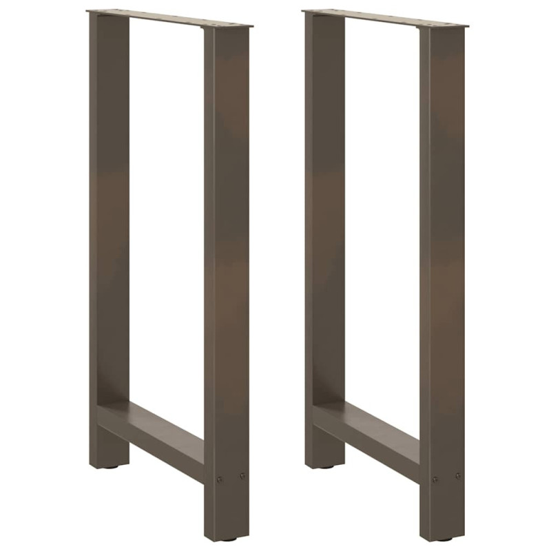 Picioare de masă de bar, oțel natural, 2 buc., 60 x (100-101) cm, oțel - WOODBB2063