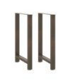 Picioare de masă de bar, oțel natural, 2 buc., 60 x (100-101) cm, oțel - WOODBB2063