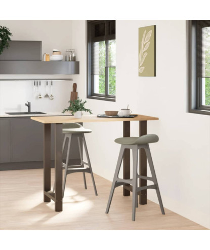 Picioare de masă de bar, oțel natural, 2 buc., 60 x (100-101) cm, oțel - WOODBB2063