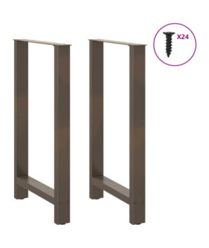 Picioare de masă de bar, oțel natural, 2 buc., 60 x (100-101) cm, oțel - WOODBB2063
