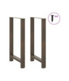 Picioare de masă de bar, oțel natural, 2 buc., 60 x (100-101) cm, oțel - WOODBB2063