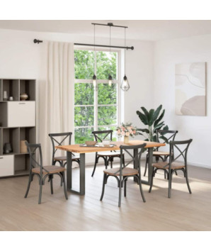 Picioare de masă în formă de U, 2 buc., antracit, 50x(72-73) cm, oțel - WOODBB2064