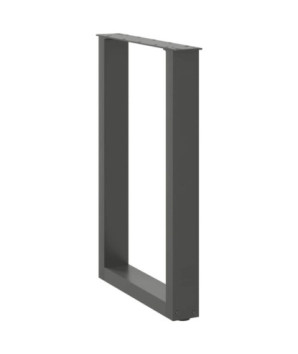 Picioare de masă în formă de U, 2 buc., antracit, 50x(72-73) cm, oțel - WOODBB2064