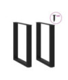 Picioare de masă în formă de U, 2 buc., negru, 70x(72-73) cm, oțel - WOODBB2065