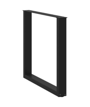 Picioare de masă în formă de U, 2 buc., negru, 90x(72-73) cm, oțel - WOODBB2066