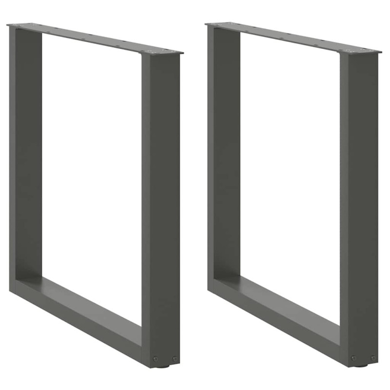 Picioare de masă în formă de U, 2 buc., antracit, 80x(72-73) cm, oțel - WOODBB2067 Picioare de masă în formă de U, 2 buc., antracit, 80x(72-73) cm, oțel - WOODBB2067