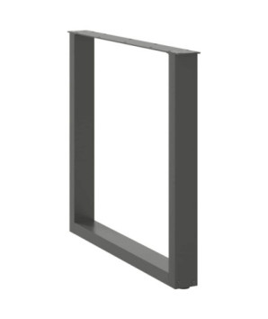 Picioare de masă în formă de U, 2 buc., antracit, 80x(72-73) cm, oțel - WOODBB2067