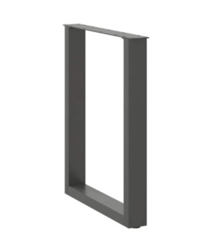 Picioare de masă în formă de U, 2 buc., antracit, 70x(72-73) cm, oțel - WOODBB2068