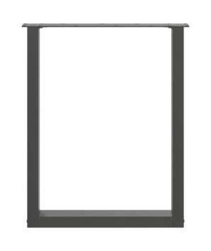 Picioare de masă în formă de U, 2 buc., antracit, 70x(72-73) cm, oțel - WOODBB2068