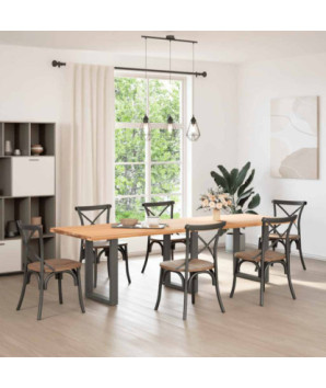 Picioare de masă în formă de U, 3 buc., antracit, 70x(72-73) cm, oțel - WOODBB2069