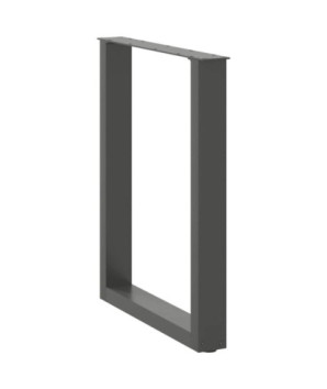 Picioare de masă în formă de U, 3 buc., antracit, 70x(72-73) cm, oțel - WOODBB2069