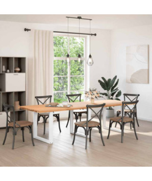 Picioare de masă în formă de U, 3 buc., alb, 90x(72-73) cm, oțel - WOODBB2070