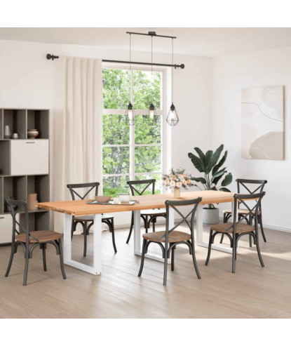 Picioare de masă în formă de U, 3 buc., alb, 90x(72-73) cm, oțel - WOODBB2070