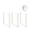 Picioare de masă în formă de U, 3 buc., alb, 90x(72-73) cm, oțel - WOODBB2070