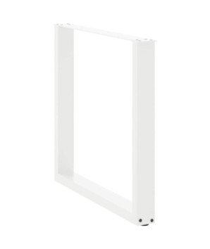 Picioare de masă în formă de U, 3 buc., alb, 90x(72-73) cm, oțel - WOODBB2070