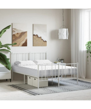 Saltea din spumă, alb, 140x190 cm, duritate H2 H3 - WOODBB2074