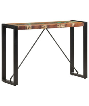 Masă consolă, 110 x 35 x 76 cm, lemn reciclat, cu aspect industrial - WOODBB224