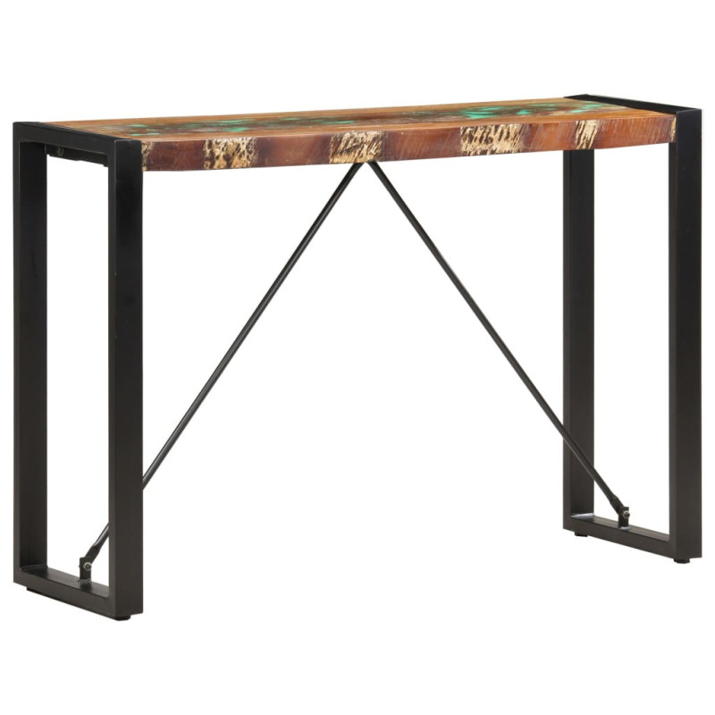 Masă consolă, 110 x 35 x 76 cm, lemn reciclat, cu aspect industrial - WOODBB224