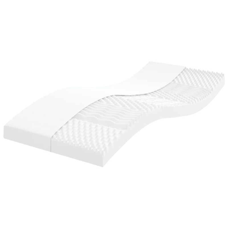 Saltea din spumă, alb, 90x200 cm, duritate 7 zone 20 ILD - WOODBB2076 Saltea din spumă, alb, 90x200 cm, duritate 7 zone 20 ILD - WOODBB2076