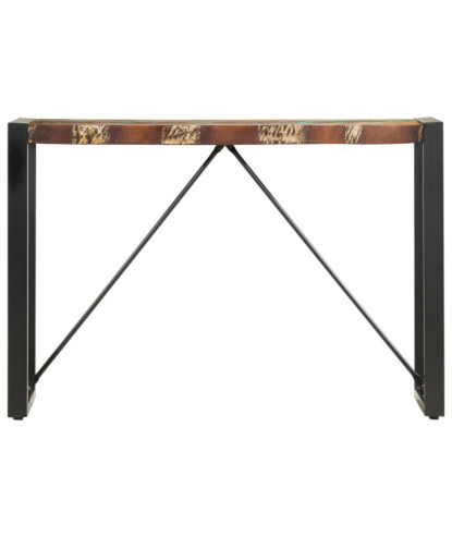 Masă consolă, 110 x 35 x 76 cm, lemn reciclat, cu aspect industrial - WOODBB224