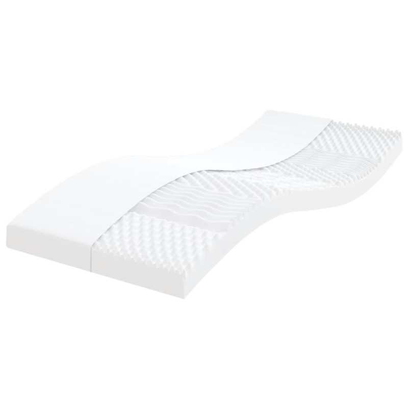 Saltea din spumă, alb, 90x190 cm, duritate 7 zone 20 ILD - WOODBB2077 Saltea din spumă, alb, 90x190 cm, duritate 7 zone 20 ILD - WOODBB2077