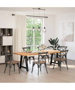 Picioare de masă în formă de A, 2 buc., negru, 70x(72-73) cm, oțel - WOODBB2081